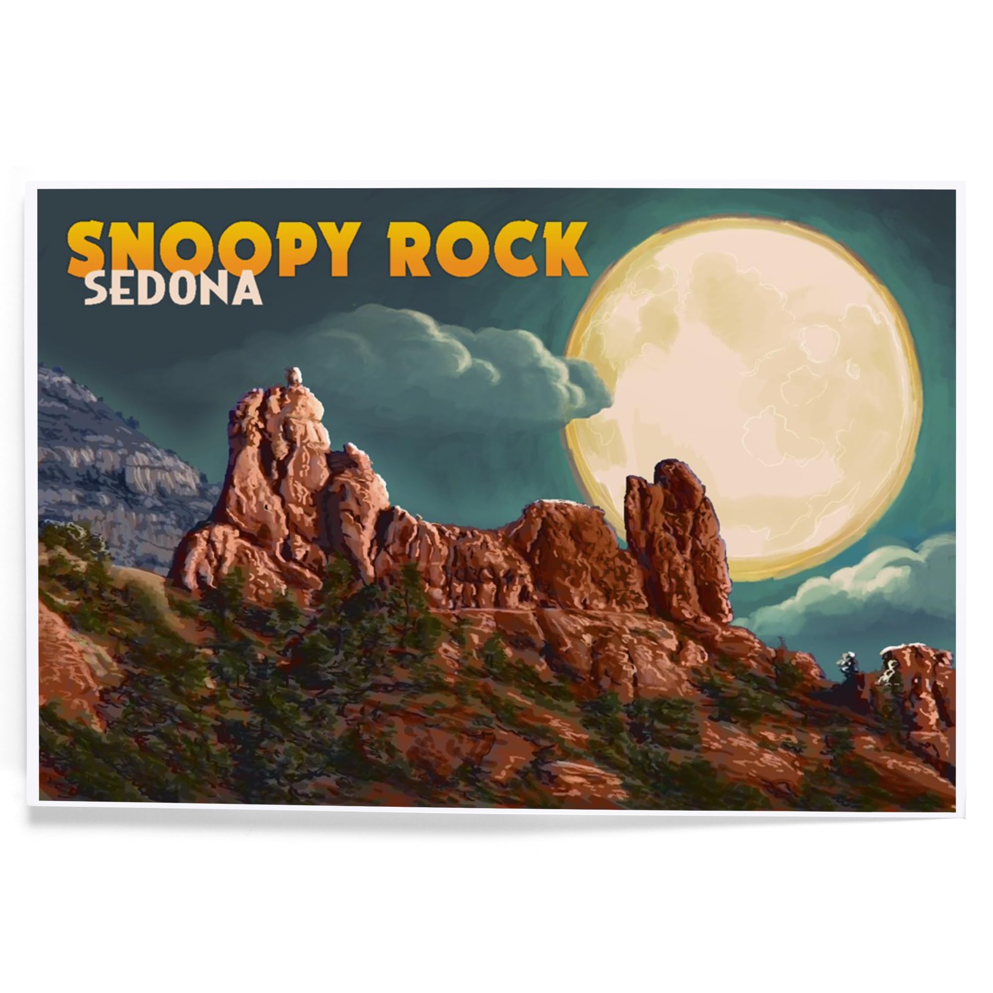 Amazon.com: Lantern Press 8x12 Art Print, Sedona, Arizona, Snoopy